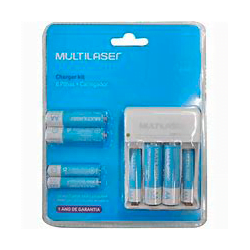 CHARGER AA/AAA RECARREGAVEL BATERIA CARREGADOR + 2 BATERIA
