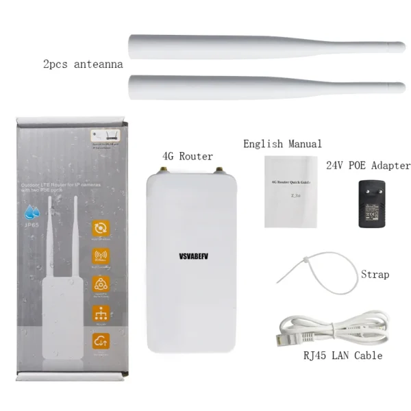 OUTDOOR LTE ROUTER FOR IP CAMERAS WITH TWO POE PORTS